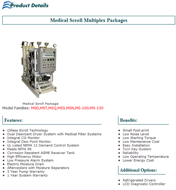 Medical Scroll Multiplex Packages